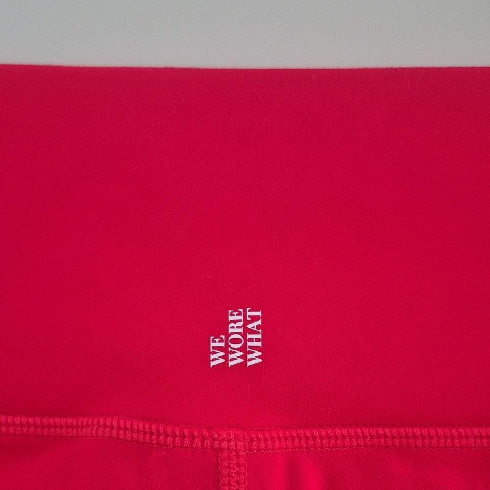 WeWoreWhat Red High-Waist Bike Shorts / SIZE S - Picture 4 of 13